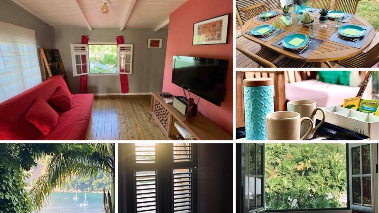 Habitation Baliache - Maison Creole Avec Jardin Privatif, Plage A 200M Deshaies Eksteriør bilde